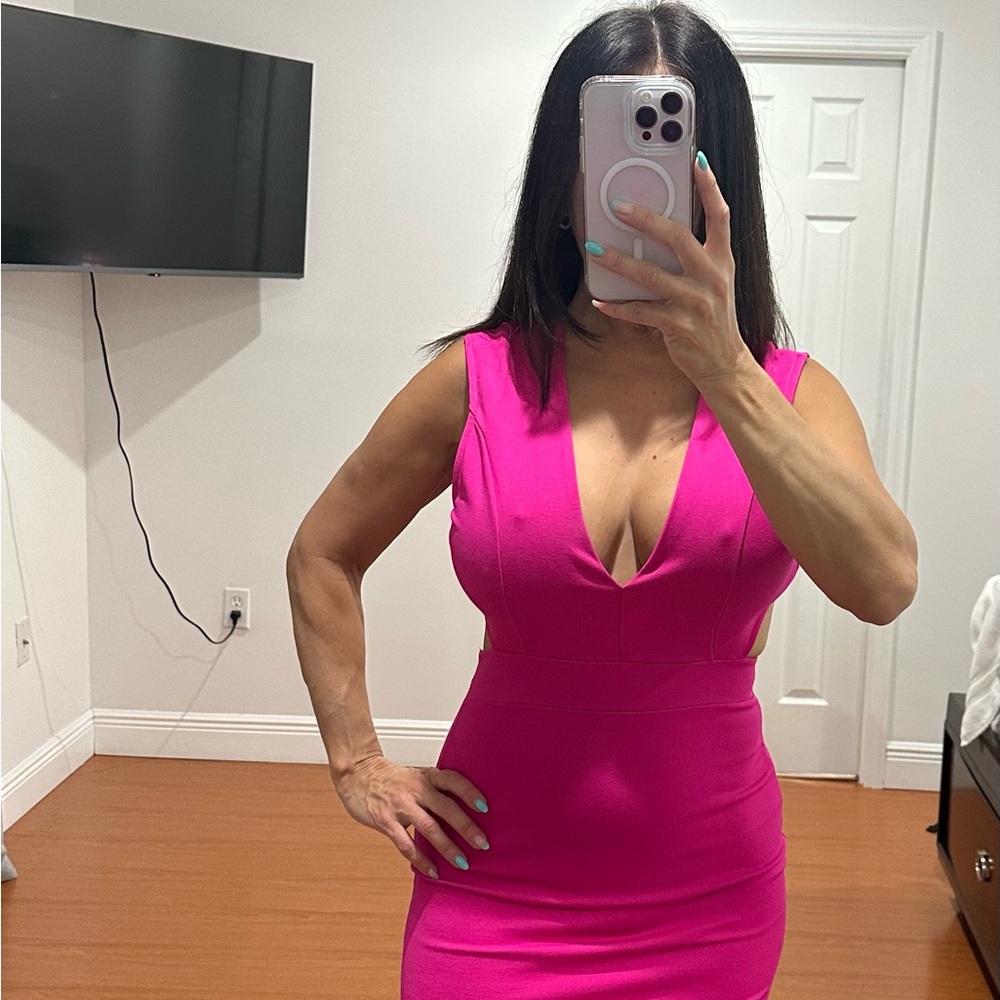 Elegant Pink Sleeveless summer Dress